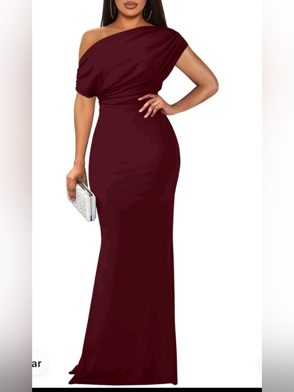 OYS Womens Elegant Sleeveless Off Shoulder Long Formal Party Evening Dress Large